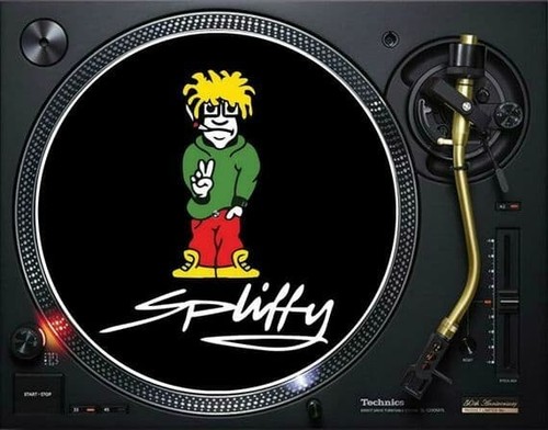 Spliffy cartoon slipmat dj - spliffy,