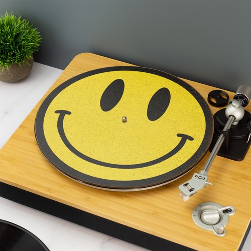 Smiley face record player - face, slip