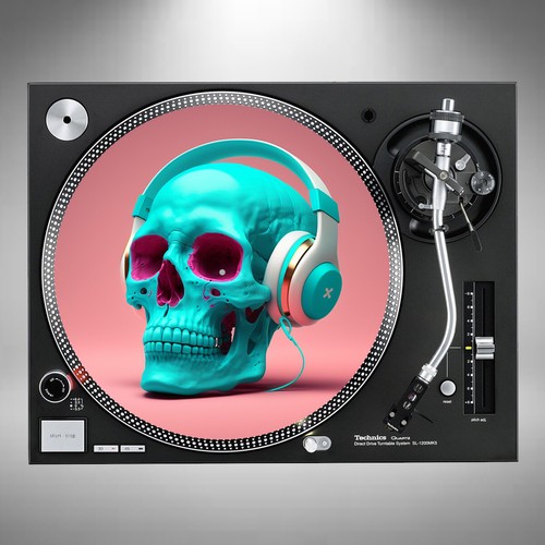 Skull slipmats turntable - slipmats, 12"