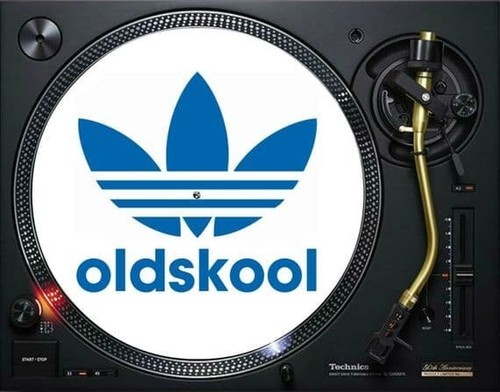 Old skool motif slipmat dj - old,