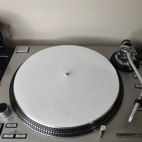 Plain white slipmat - white, dj